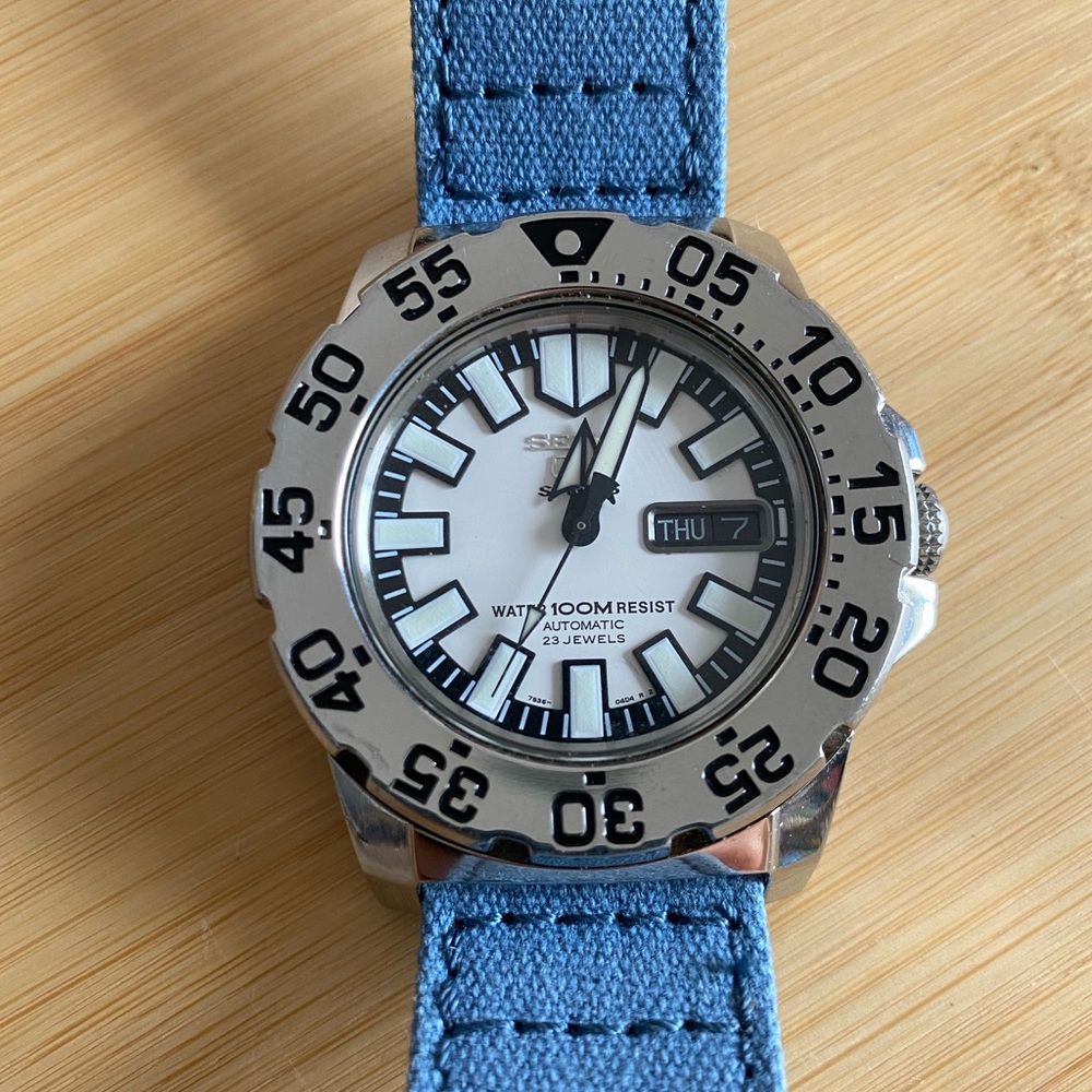 Seiko Silver and Blue Men's Watch